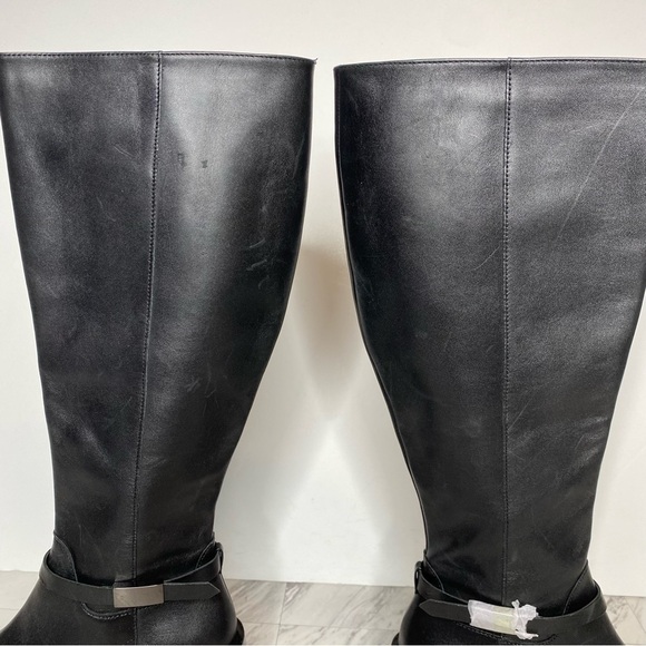 New! Linea Paolo Kamile Black Wide Calf Riding Boot 6M - Picture 10 of 15